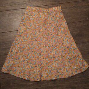 Skirt  1970's Vintage  by Wendy Originals - Floral Flower Print A-line
